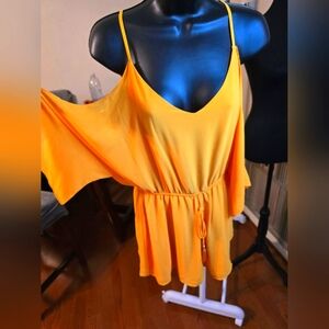 Naked Zebra, cold shoulder romper, sz L